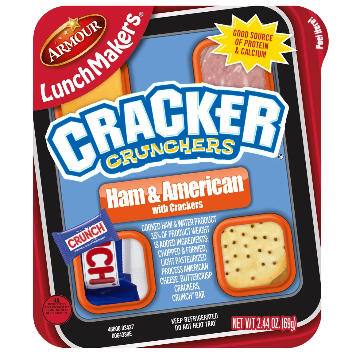 Armour LunchMakers Ham Cracker Crunchers 18/2.4z